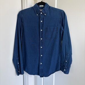 J. Crew Classic Western Button Down Denim Oxford Shirt
